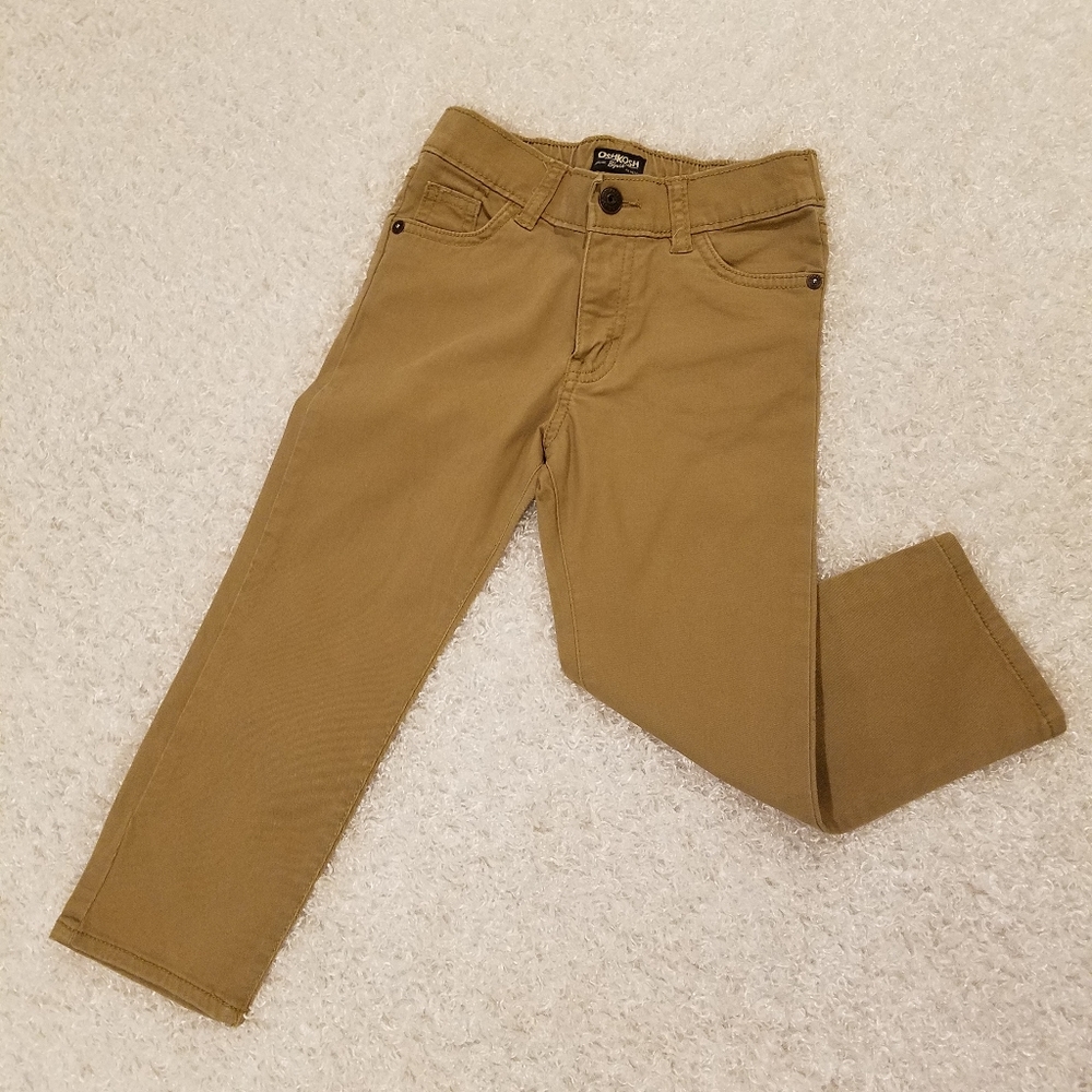 Toddler Boys Canvas Khaki Pants Size 4T